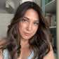 DARK BROWN/SOFT BLACK VIRGIN TOPPER WITH ASHY RIBBON BALAYAGE