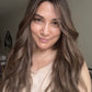 LIGHT BROWN TOPPER WITH SOFT SUBTLE CARAMEL BALAYAGE