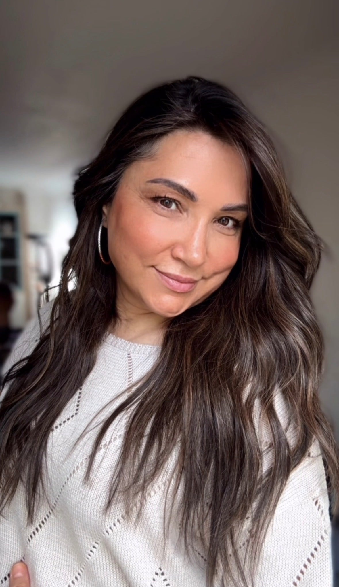 DARK BROWN ASHY BALAYAGE TOPPER