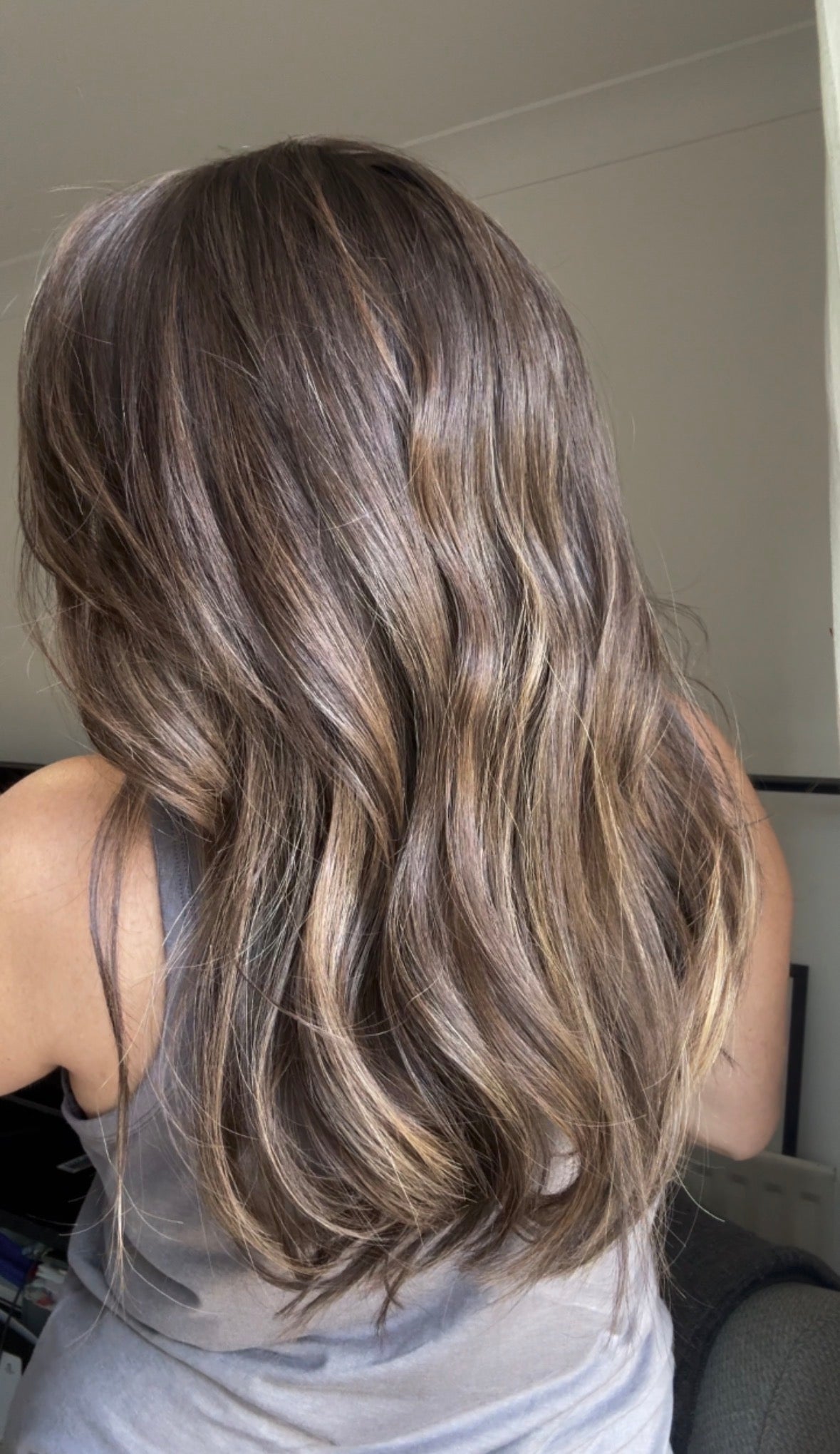 MEDIUM BROWN ASHY BALAYAGE TOPPER