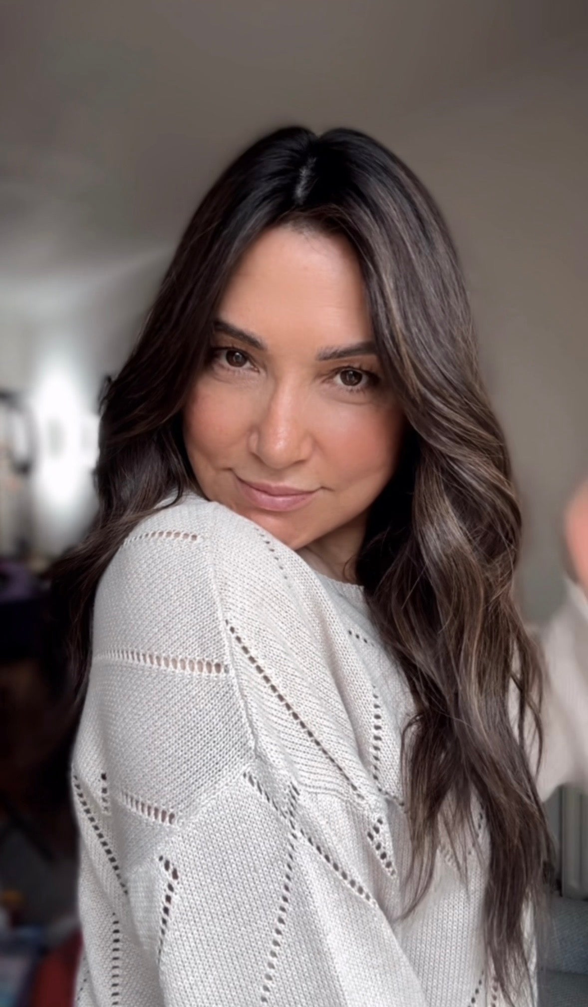 DARK BROWN ASHY BALAYAGE TOPPER