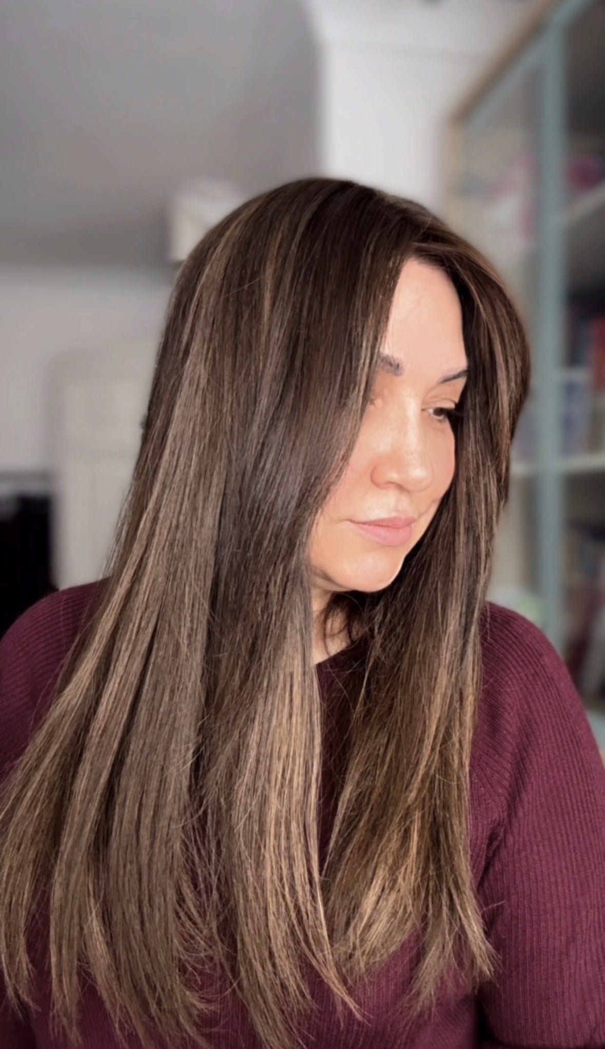 LIGHT BROWN BALAYAGE TOPPER