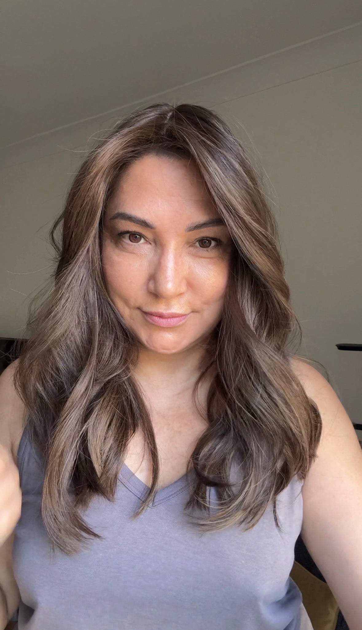 MEDIUM BROWN ASHY BALAYAGE TOPPER