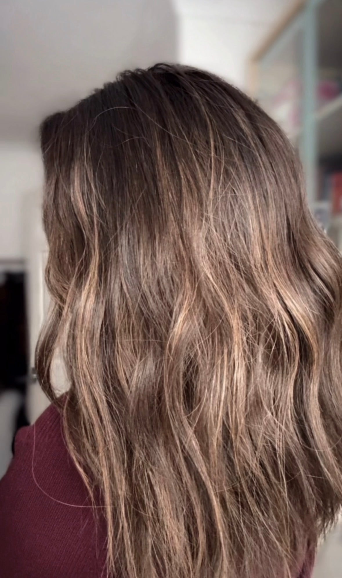MEDIUM TO DARK BROWN ASHY BALAYAGE TOPPER