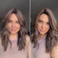 FEATHERLITE MEDUIM/LIGHT BROWN ASHY BALAYAGE TOPPER