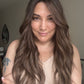 LIGHT BROWN TOPPER WITH SOFT SUBTLE CARAMEL BALAYAGE