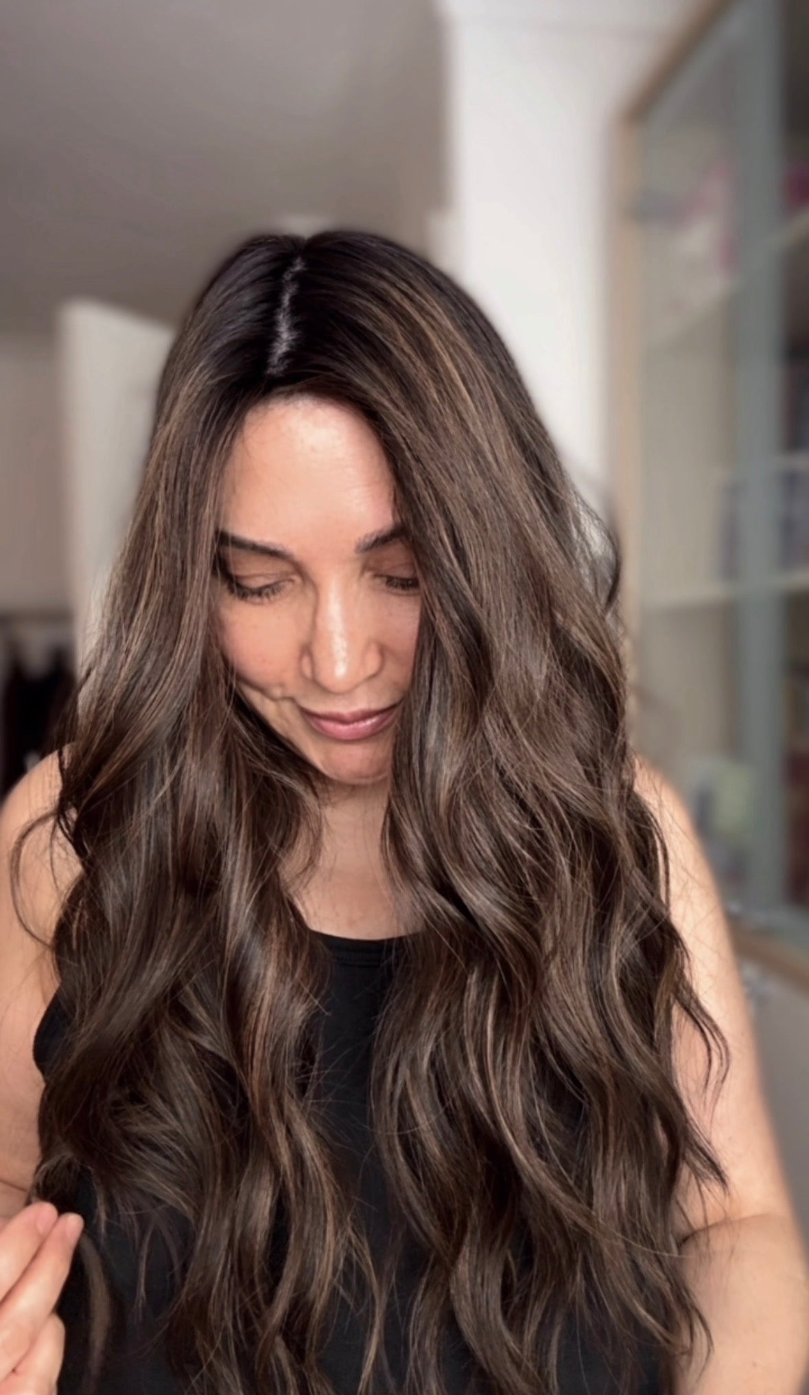 DARK BROWN BALAYAGE/HIGHLIGHTED TOPPER