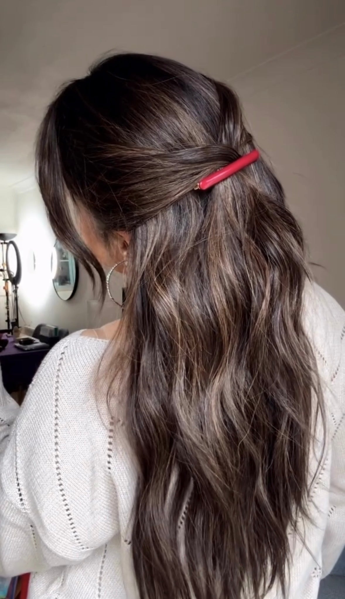 DARK BROWN ASHY BALAYAGE TOPPER