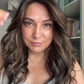 DARK BROWN/SOFT BLACK VIRGIN TOPPER WITH ASHY RIBBON BALAYAGE