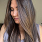 DARK BROWN TOPPER WITH SOFT ASHY HIGHLIGHTS