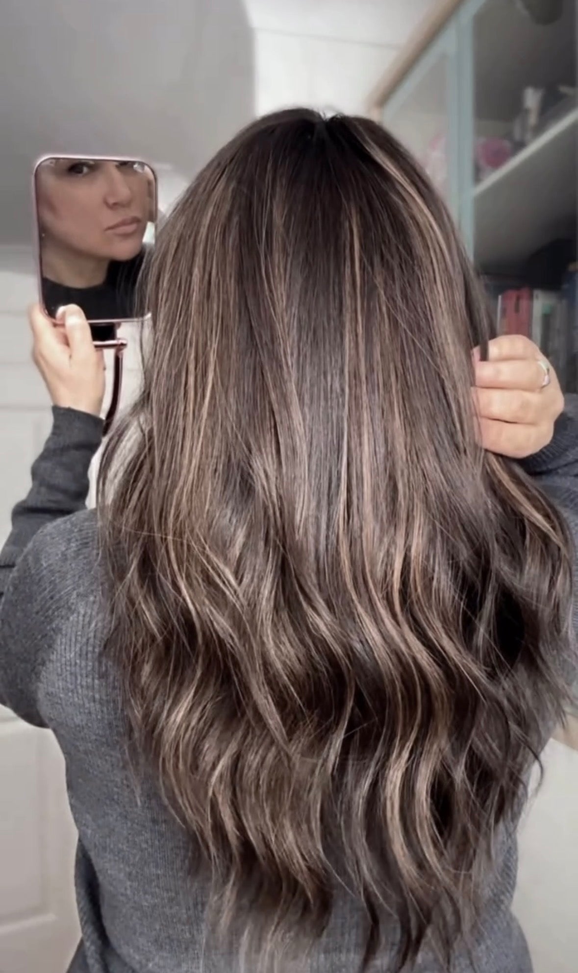 MEDIUM TO LIGHT BROWN BALAYAGE SILK TOPPER