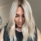 ASH BLONDE TOPPER WITH SUBTLE SOFT ROOT SHADOW