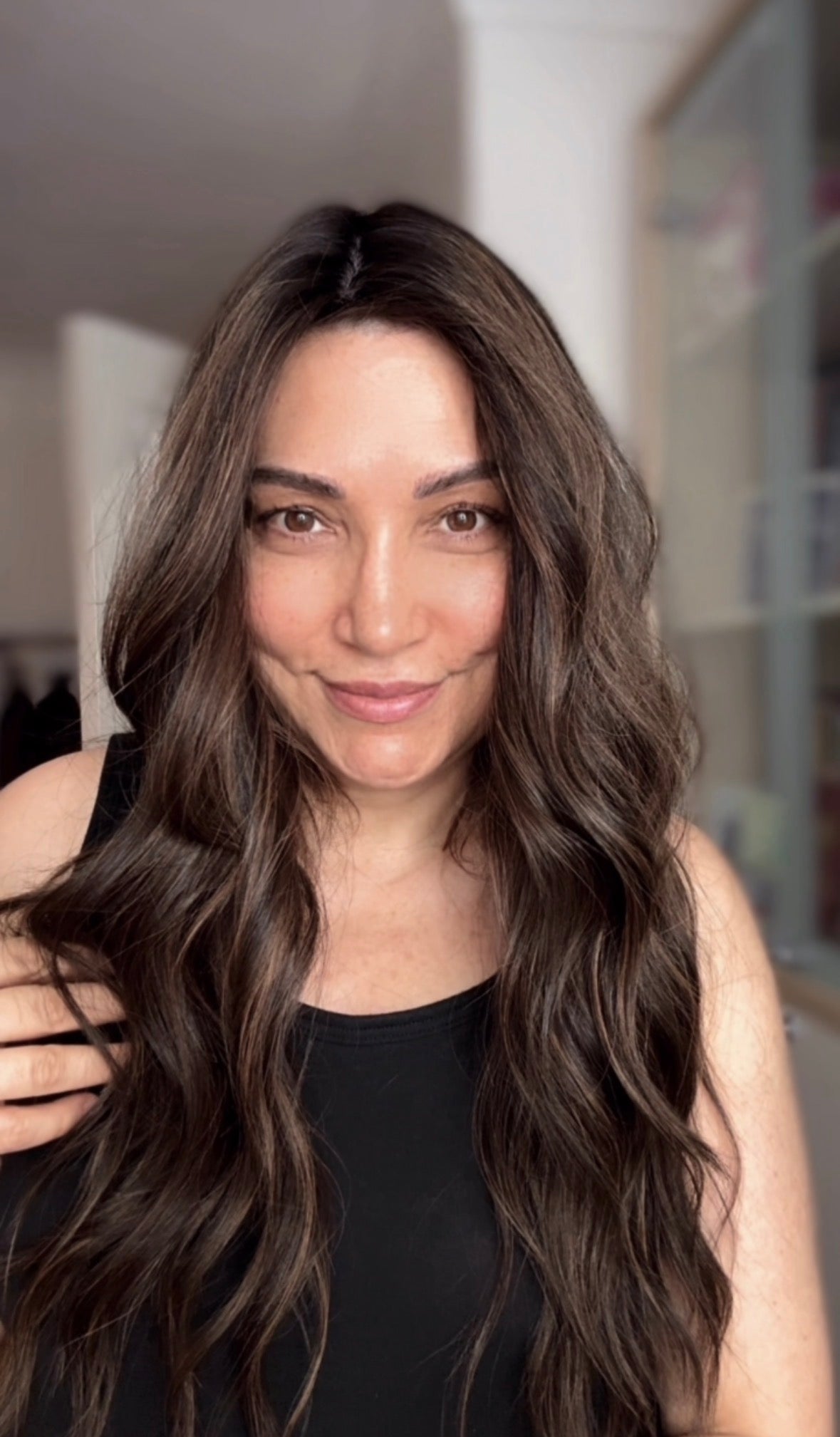 DARK BROWN BALAYAGE/HIGHLIGHTED TOPPER