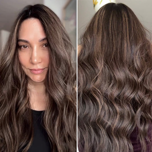 DARK BROWN BALAYAGE/HIGHLIGHTED TOPPER