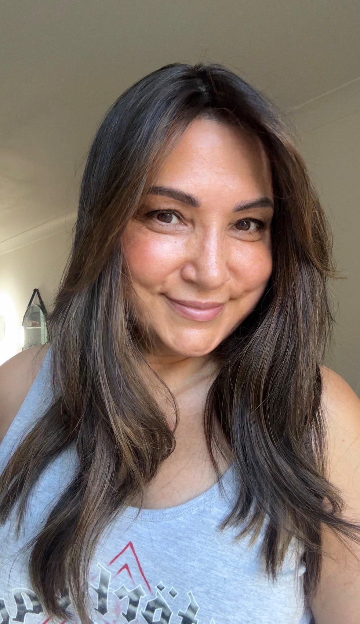 DARK BEOWN/SOFT BLACK VIRGIN TOPPER WITH ASHY RIBBON BALAYAGE