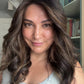 DARK BROWN/SOFT BLACK VIRGIN TOPPER WITH ASHY RIBBON BALAYAGE
