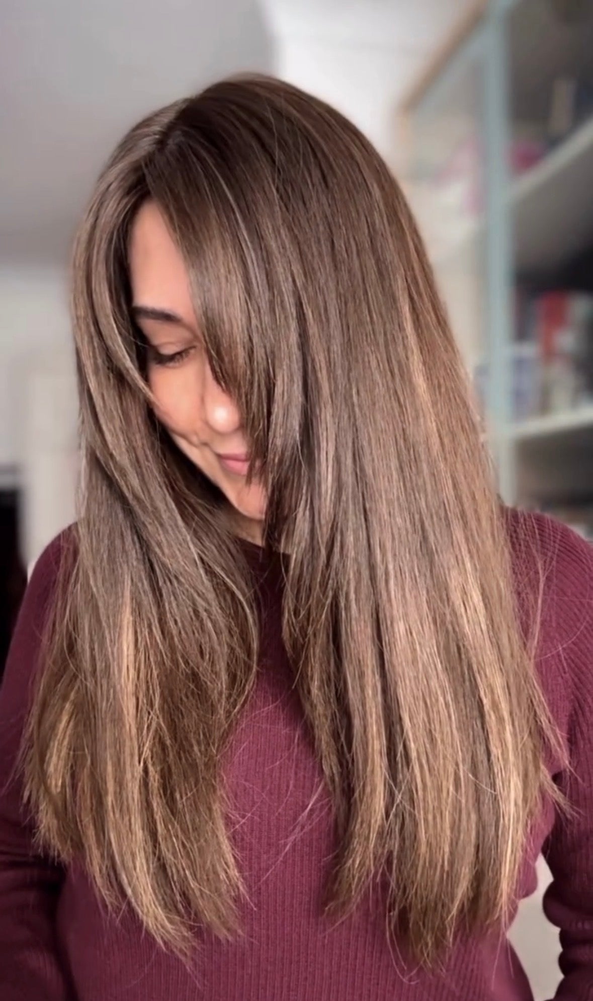 LIGHT BROWN BALAYAGE TOPPER