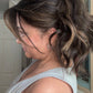 DARK BROWN/SOFT BLACK VIRGIN TOPPER WITH ASHY RIBBON BALAYAGE