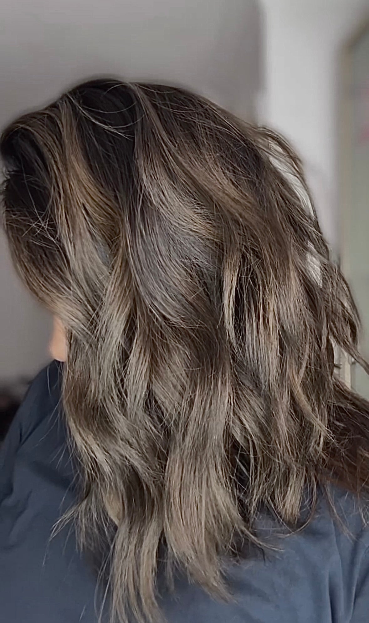 FEATHERLITE DARK BROWN ASHY BALAYAGE TOPPER