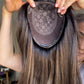 DARK BROWN TOPPER WITH SOFT ASHY HIGHLIGHTS