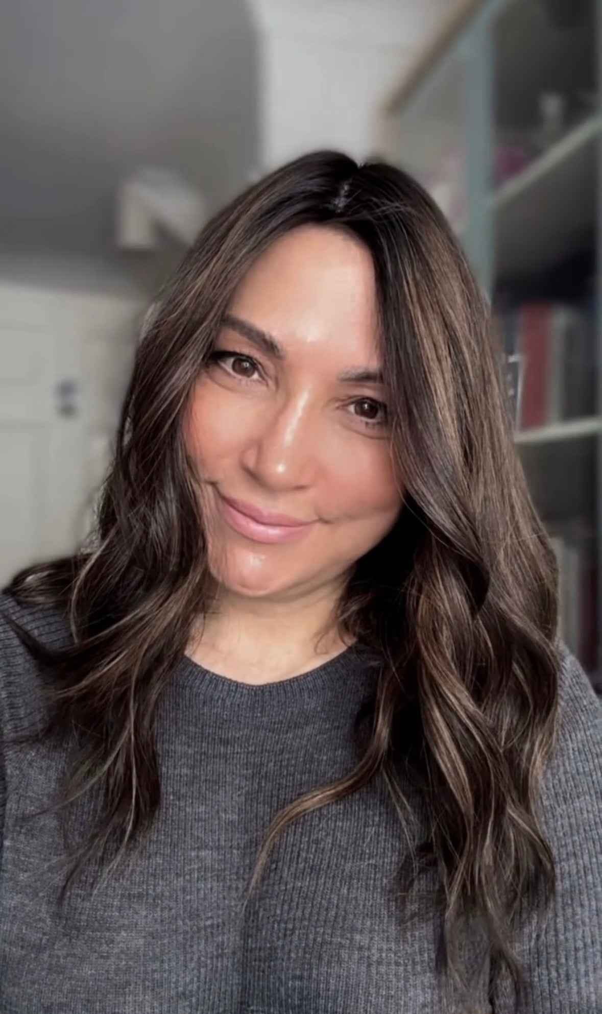 MEDIUM TO LIGHT BROWN BALAYAGE SILK TOPPER