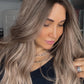 FEATHERLITE ASHY BLONDE TOPPER WITH DARK ROOT/ 2-4 WEEKS PREPARATION TIME