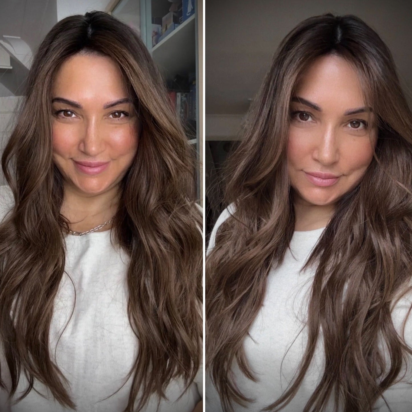 FEATHERLITE MEDIUM BROWN TOPPER WITH DARKER ROOT