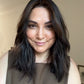 VIRGIN BASE DARK BROWN TOPPER WITH SOFT CARAMEL BALAYAGE