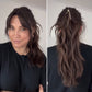 FEATHERLITE VIRGIN BROWN TOPPER WITH SUBTLE CARAMEL BALAYAGE