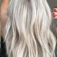 ASH BLONDE TOPPER WITH SUBTLE SOFT ROOT SHADOW