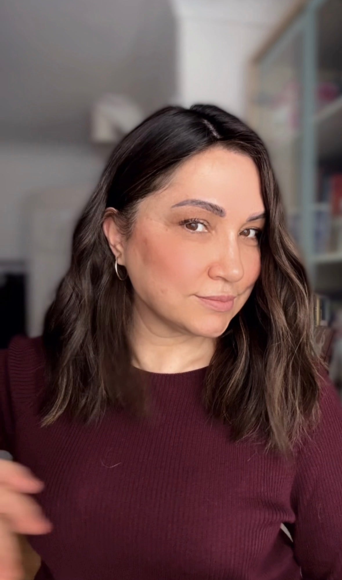 MEDIUM TO DARK BROWN ASHY BALAYAGE TOPPER