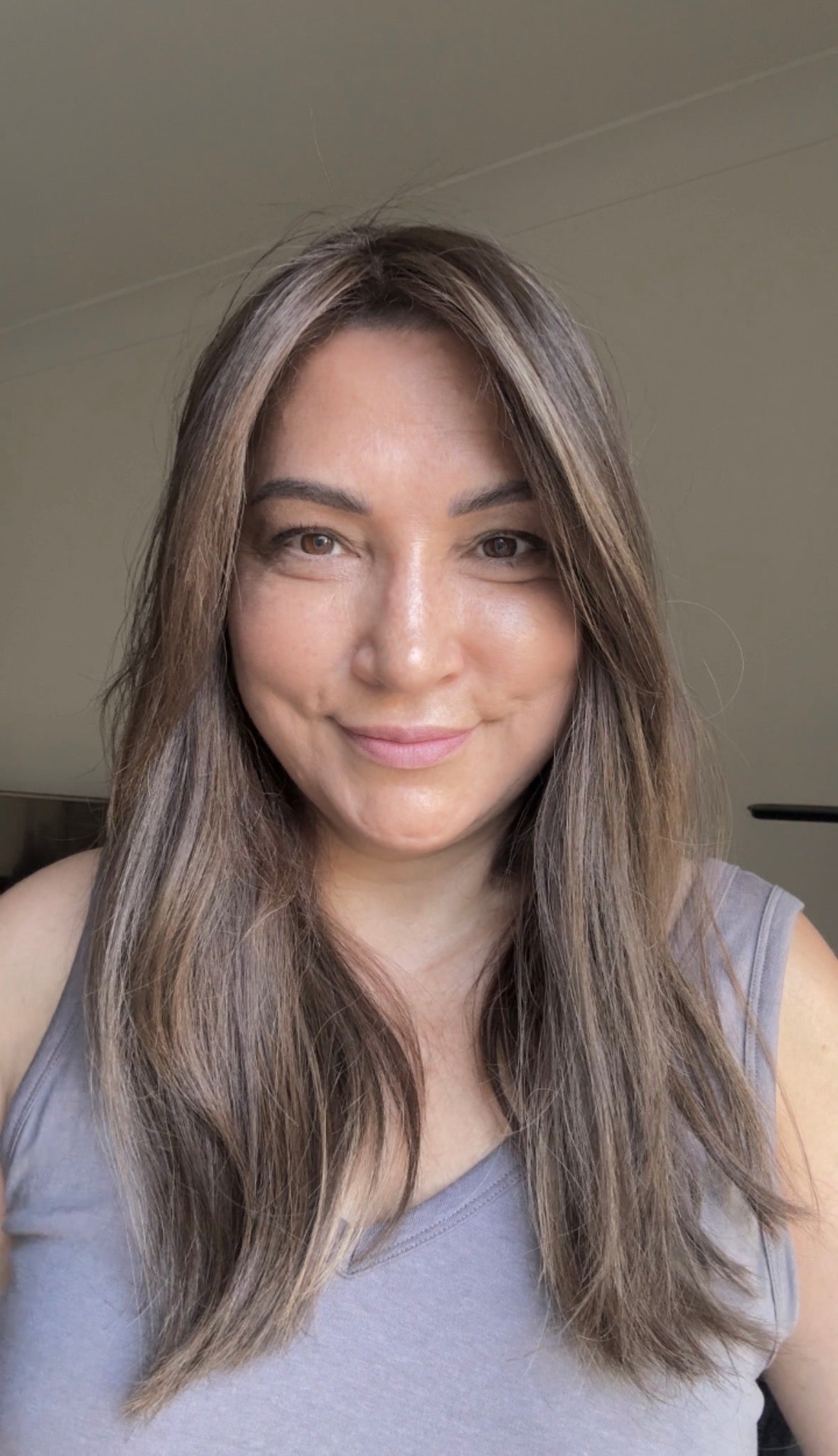 MEDIUM BROWN ASHY BALAYAGE TOPPER