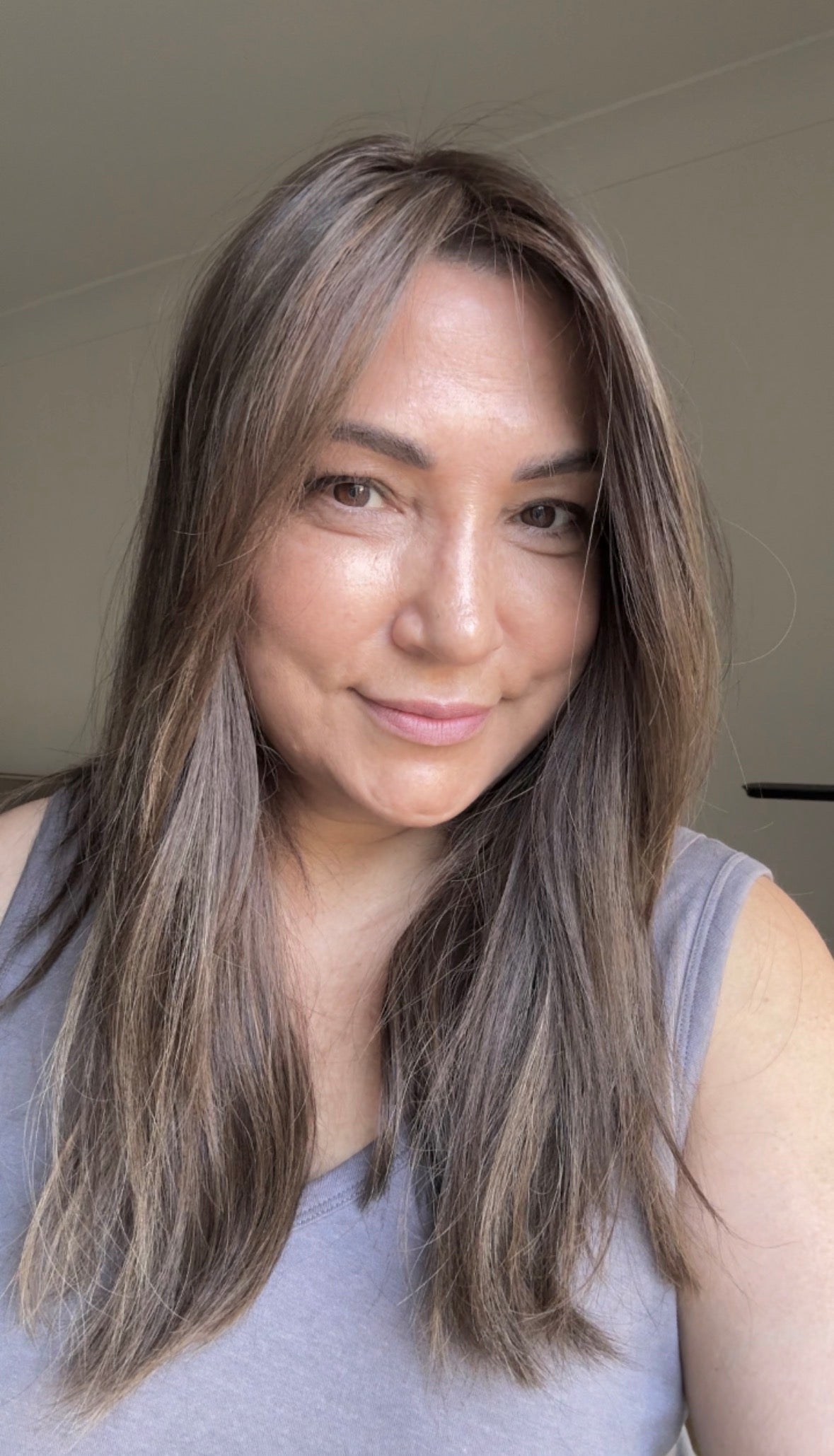 MEDIUM BROWN ASHY BALAYAGE TOPPER