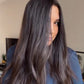 DARKEST BROWN/SOFT BLACK VIRGIN HAIR TOPPER