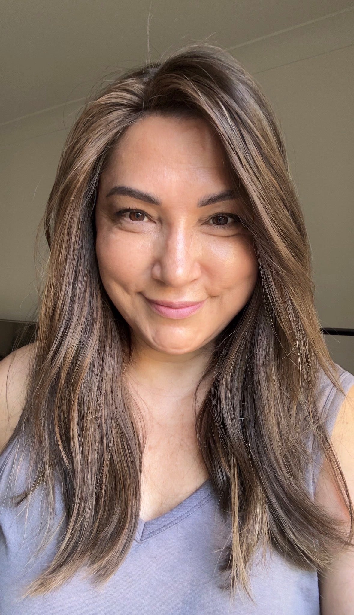 MEDIUM BROWN ASHY BALAYAGE TOPPER