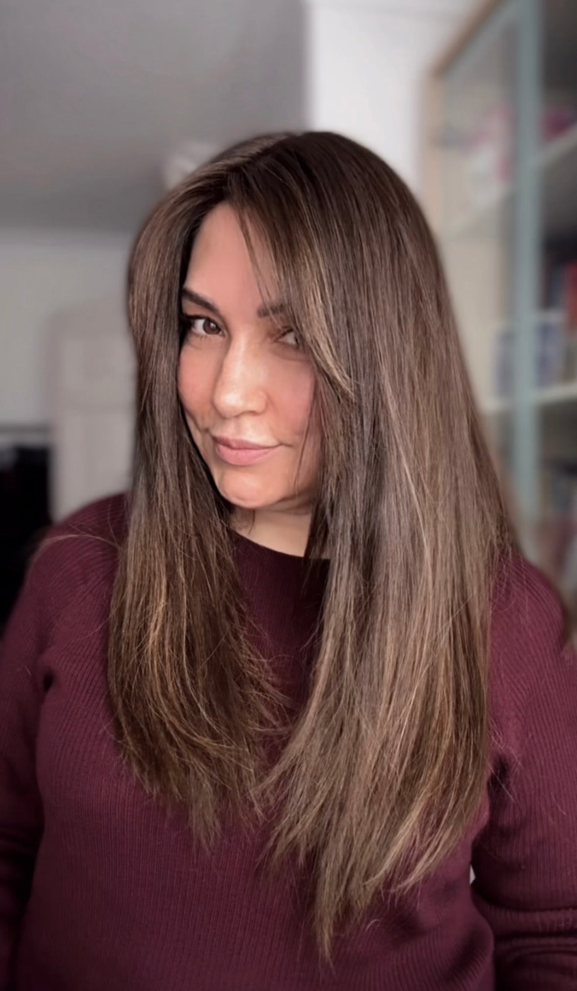 LIGHT BROWN BALAYAGE TOPPER