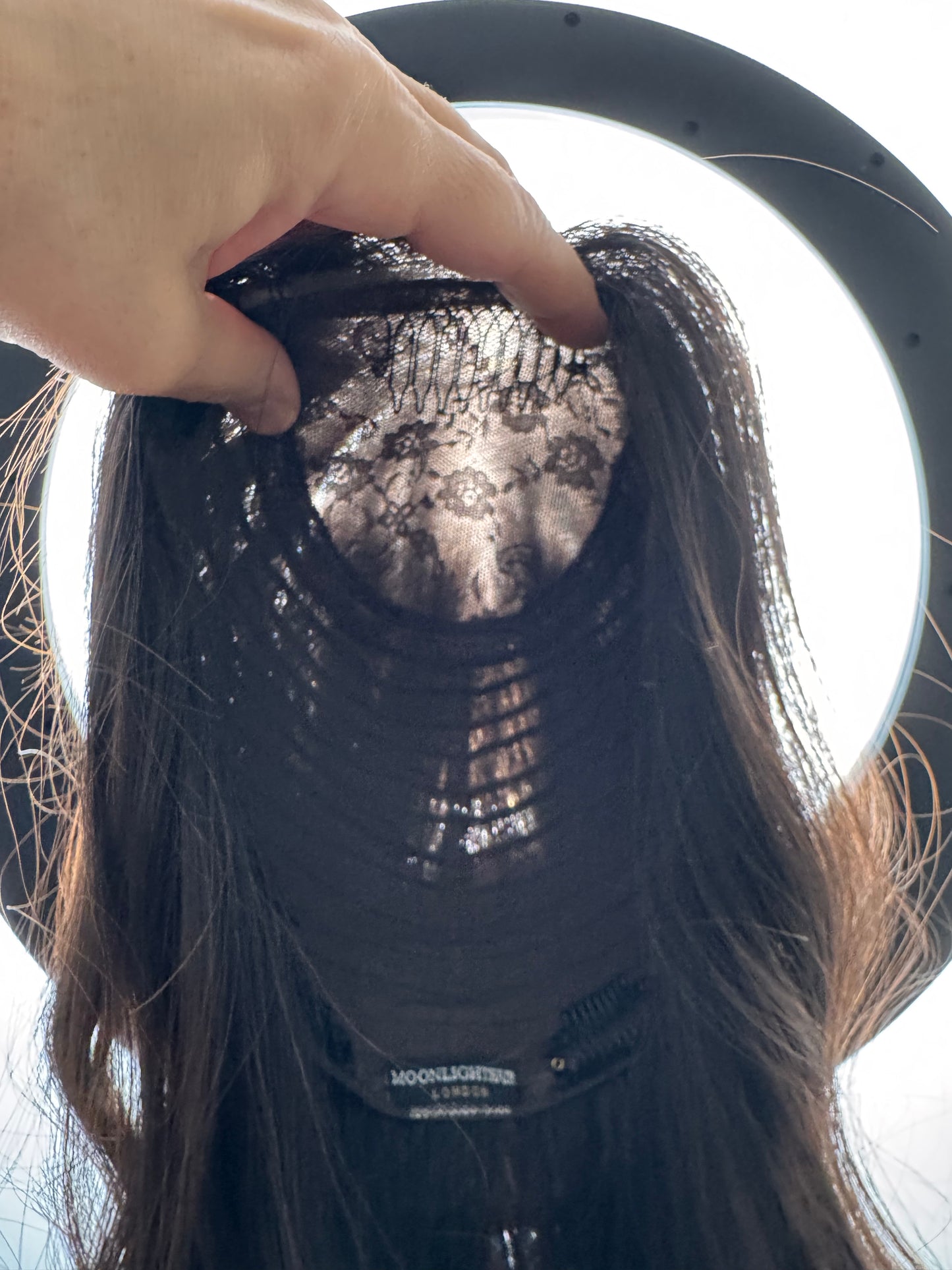 Reserved for Sandra SILK-LACE TOPPER / ULTRA LIGHT CAP-LOWER DENSITY