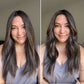 DARK BROWN TOPPER WITH SOFT ASHY HIGHLIGHTS