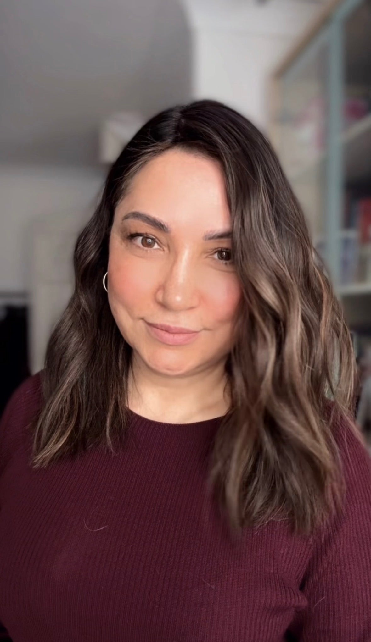 MEDIUM TO DARK BROWN ASHY BALAYAGE TOPPER