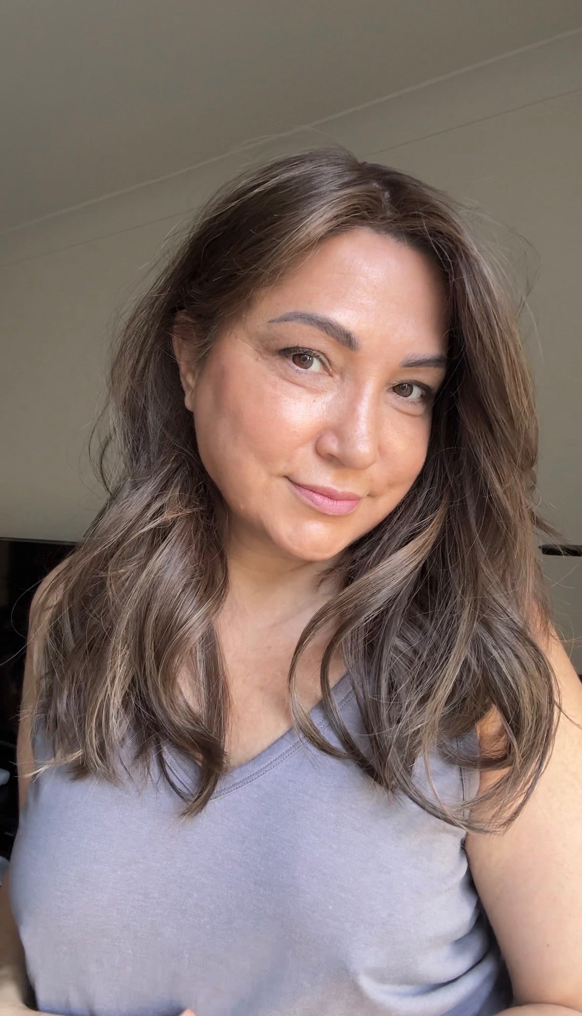 MEDIUM BROWN ASHY BALAYAGE TOPPER