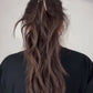 FEATHERLITE VIRGIN BROWN TOPPER WITH SUBTLE CARAMEL BALAYAGE