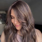 FEATHERLITE MEDUIM/LIGHT BROWN ASHY BALAYAGE TOPPER