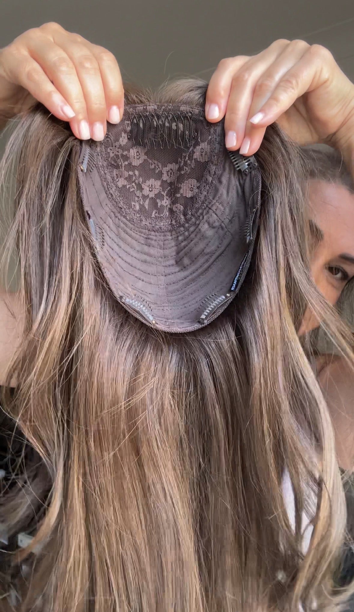 MEDIUM BROWN ASHY BALAYAGE TOPPER