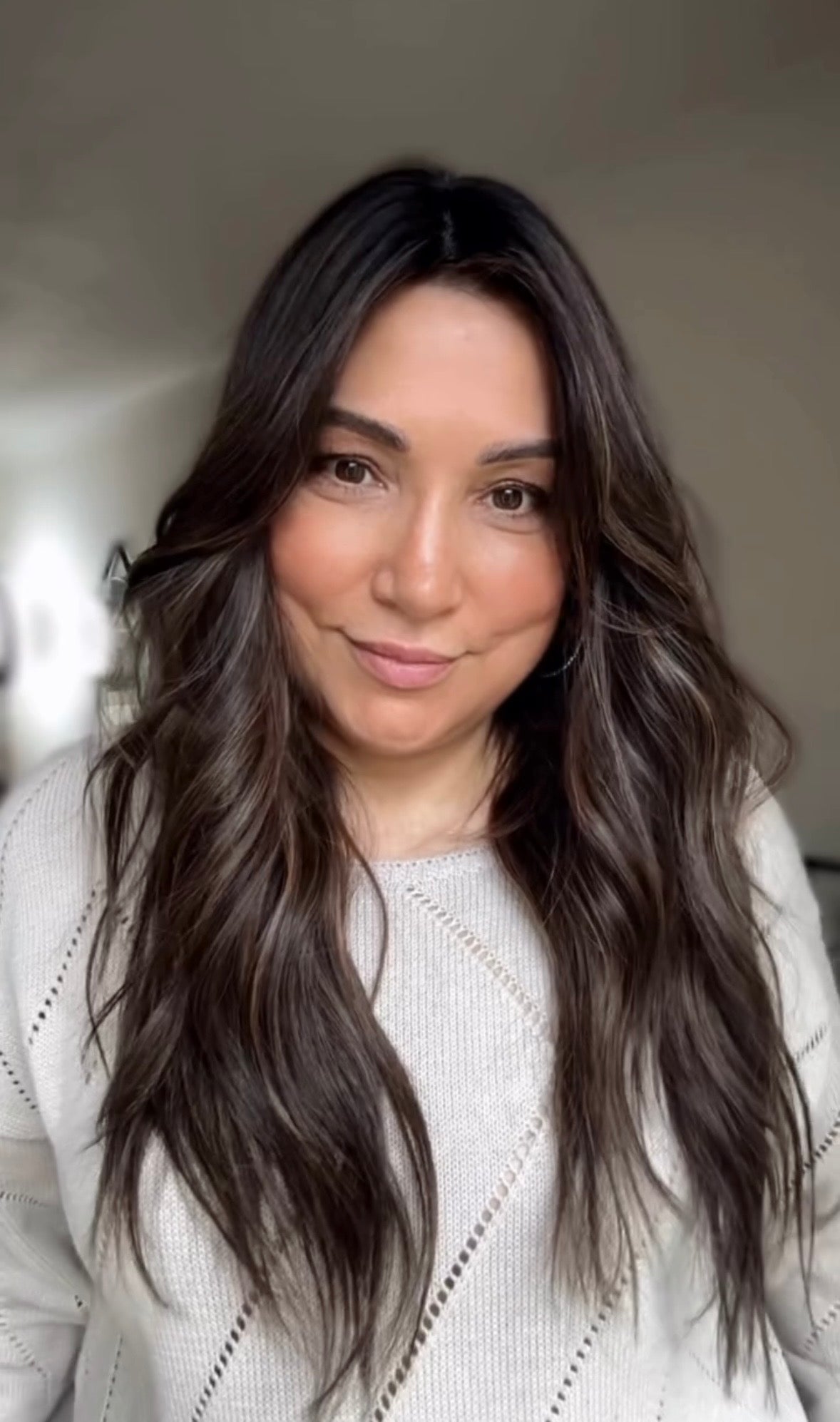 DARK BROWN ASHY BALAYAGE TOPPER