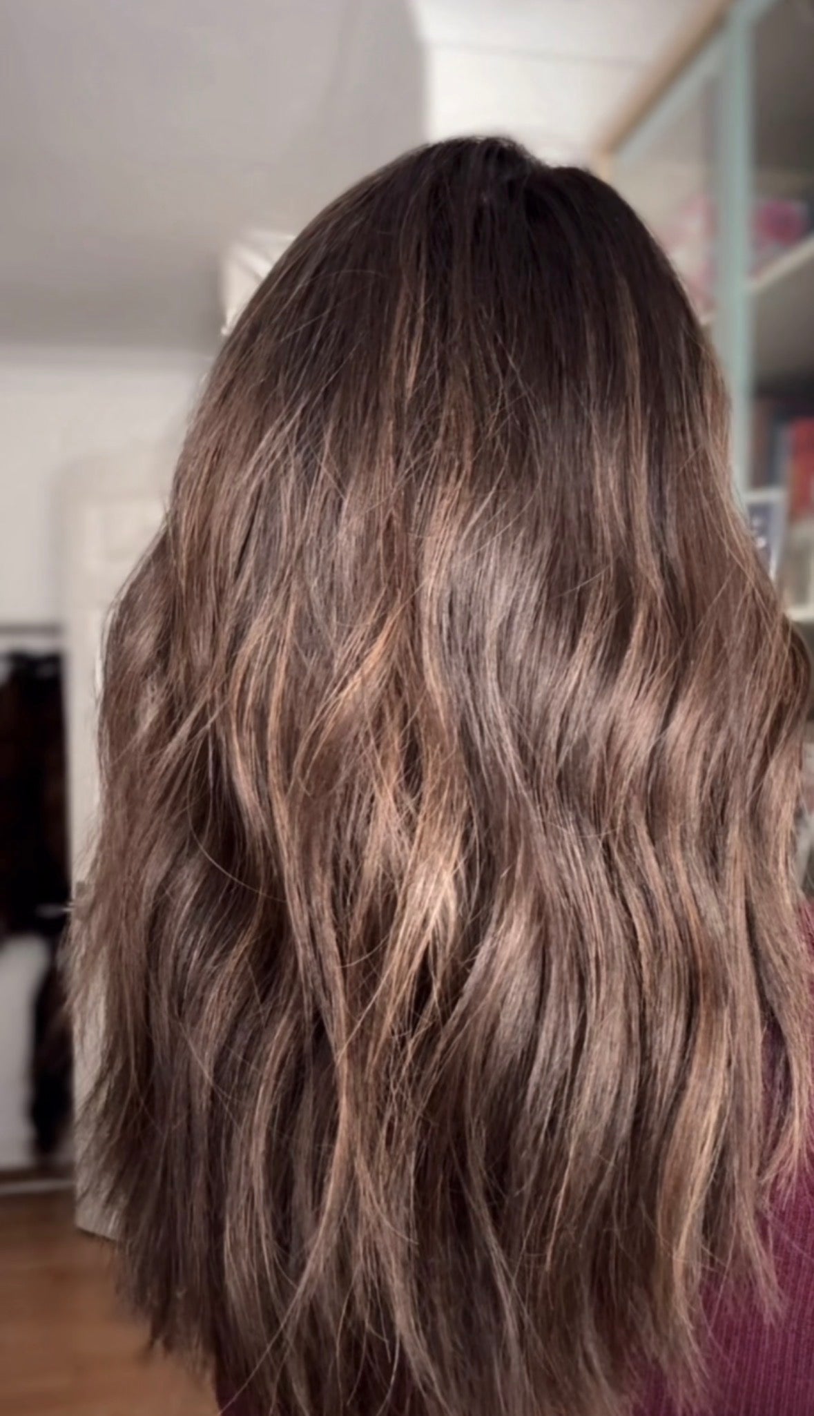 MEDIUM TO DARK BROWN ASHY BALAYAGE TOPPER