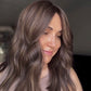 FEATHERLITE MEDUIM/LIGHT BROWN ASHY BALAYAGE TOPPER