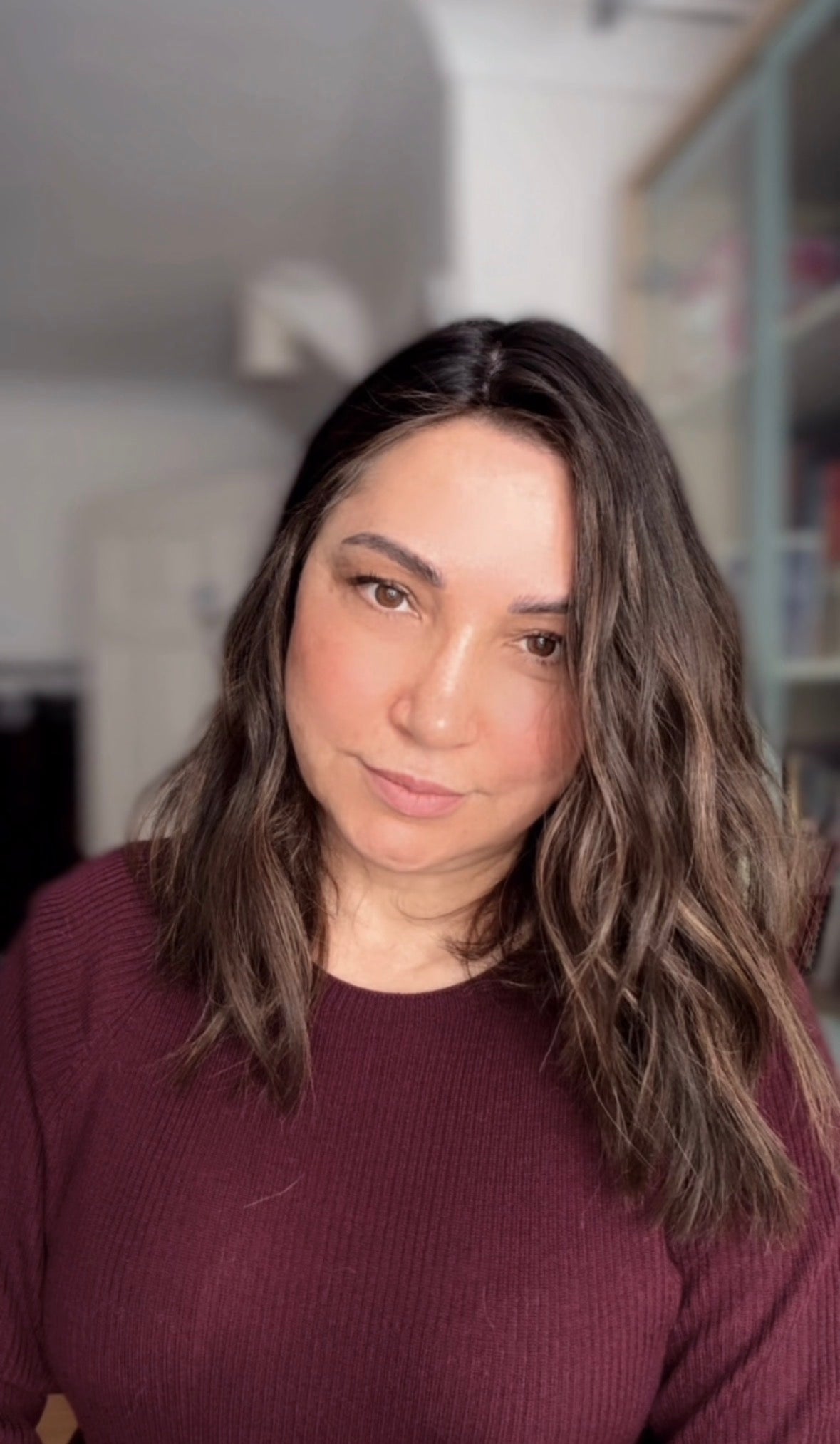 MEDIUM TO DARK BROWN ASHY BALAYAGE TOPPER