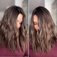 MEDIUM TO DARK BROWN ASHY BALAYAGE TOPPER
