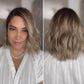 FEATHERLITE RUSSIAN/SLAVIC HAIR TOPPER WITH ASHY BALAYAGE