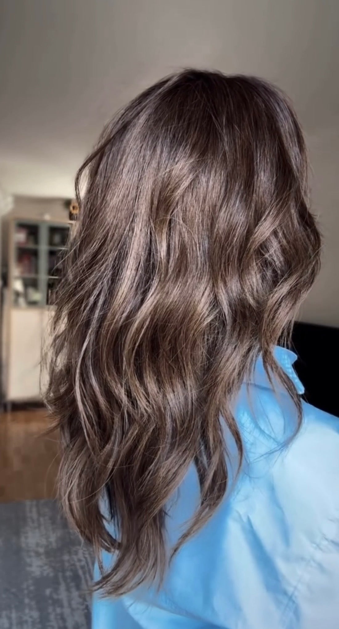 SOFT LAYERED LOB WITH CURTAIN BANGS
